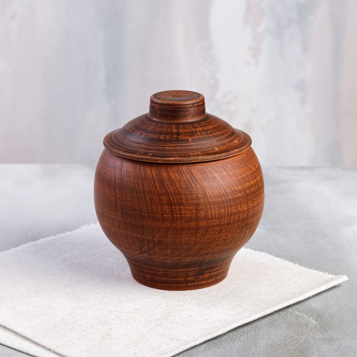 Горшок для запекания с крышкой "Глинка", гладкий, красная глина, 0.5 л
Горшок для запекания с крышкой "Глинка", гладкий, красная глина, 0.5 л