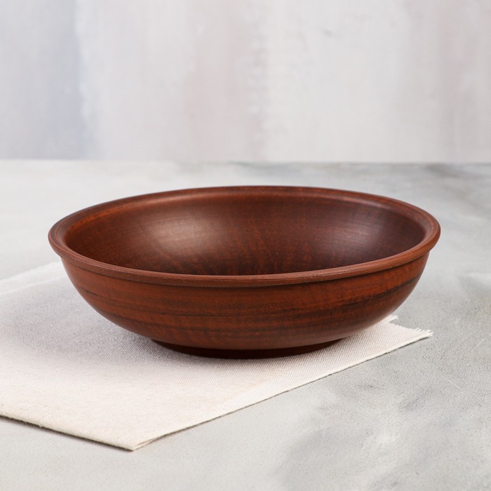 Тарелка "Глинка", глубокая, гладкая, красная глина, 1 л
Тарелка "Глинка", глубокая, гладкая, красная глина, 1 л