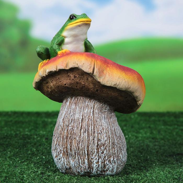 Садовая фигура "Гриб сыроежка с лягушкой", разноцветная, полистоун, 22 см
Садовая фигура "Гриб сыроежка с лягушкой", разноцветная, полистоун, 22 см