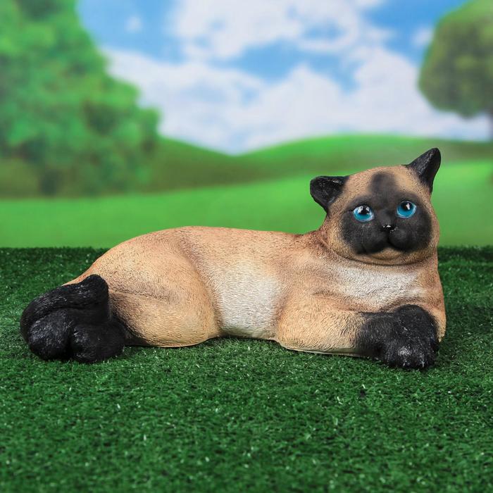 Садовая фигура "Сиамский кот", полистоун, 24х38х17 см
Садовая фигура "Сиамский кот", полистоун, 24х38х17 см