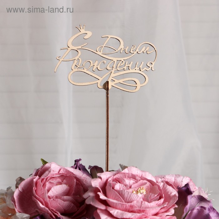 Топпер «С Днем Рождения», стандарт, 11x6 см
Топпер «С Днем Рождения», стандарт, 11x6 см