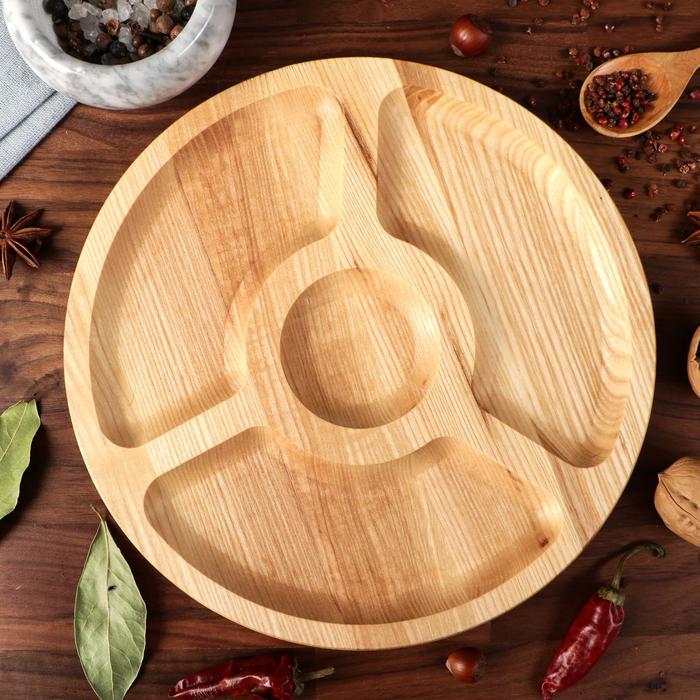 Менажница деревянная "Паб", с разделочной доской, d-25 см, массив ясеня
Менажница деревянная "Паб", с разделочной доской, d-25 см, массив ясеня