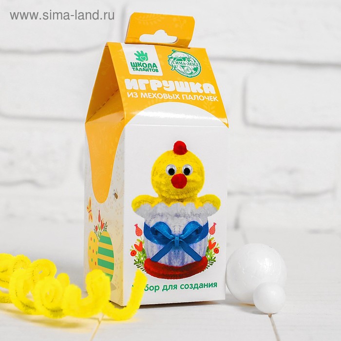 Игрушка из меховых палочек «Цыплёнок»
Игрушка из меховых палочек «Цыплёнок»
