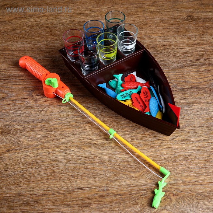 Игра "Пьяная рыбалка", лодка 30 х 16 см, 6 стопок
Игра "Пьяная рыбалка", лодка 30 х 16 см, 6 стопок