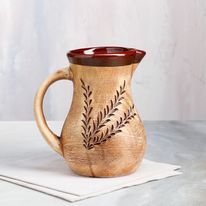 Кувшин "Резные листья", под шамот, 1.8 л
Кувшин "Резные листья", под шамот, 1.8 л