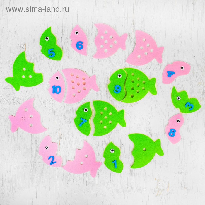 Обучающие счёту элементы «Рыбки» из фетра, размер 1 шт: 15 × 11 см 
Обучающие счёту элементы «Рыбки» из фетра, размер 1 шт: 15 × 11 см
