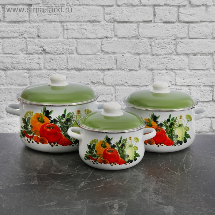 Набор кастрюль «Европейская кухня», 3 предмета: 2 л, 4 л, 5,5 л 
Набор кастрюль «Европейская кухня», 3 предмета: 2 л, 4 л, 5,5 л