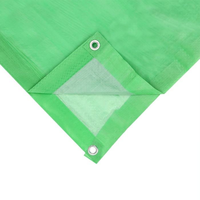 фото Тент защитный, 6 × 3 м, плотность 90 г/м², люверсы шаг 1 м, светло-зелёный