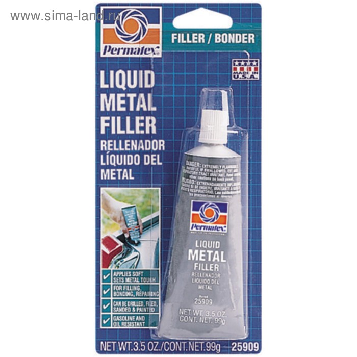 Шпатлёвка-заполнитель Рermatex "ЖИДКАЯ СТАЛЬ", 99 г
Шпатлёвка-заполнитель Рermatex "ЖИДКАЯ СТАЛЬ", 99 г