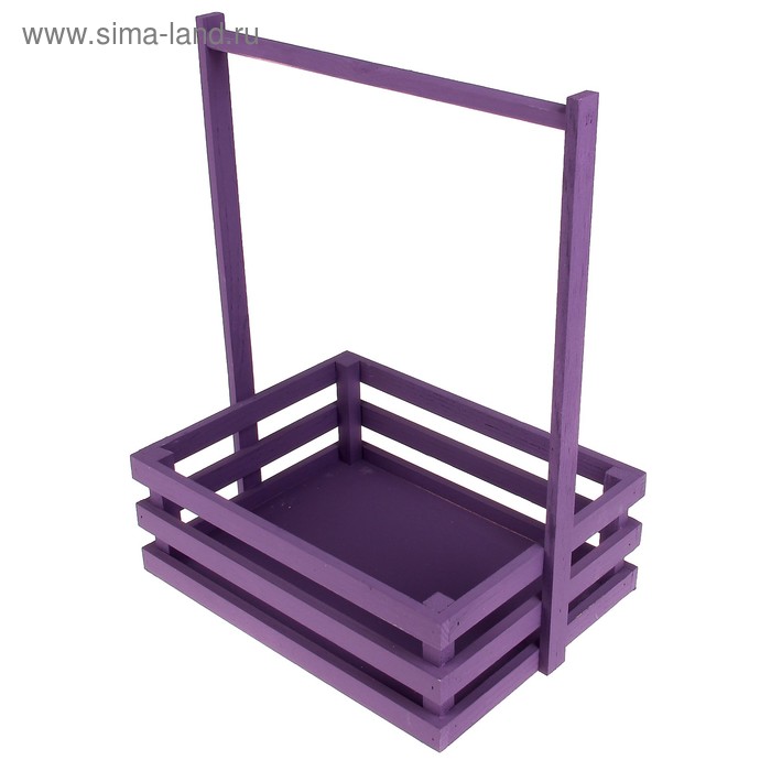 Кашпо деревянное 30×23×40 см "Classic", трёхреечное, с ручкой, фиолетовый Дарим Красиво 
Кашпо деревянное 30×23×40 см "Classic", трёхреечное, с ручкой, фиолетовый Дарим Красиво