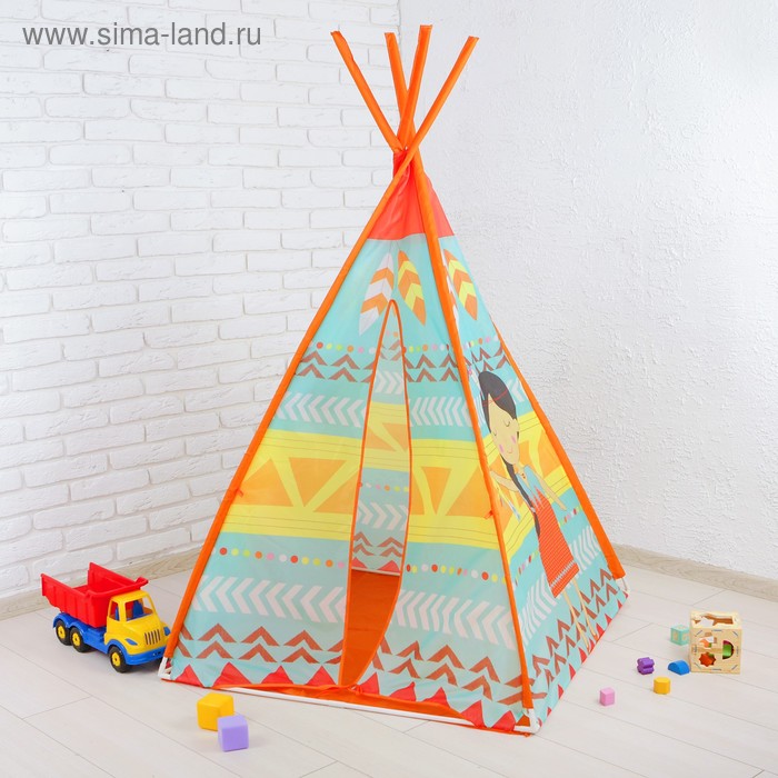 Палатка детская игровая-вигвам «В гостях у индейцев»
Палатка детская игровая-вигвам «В гостях у индейцев»