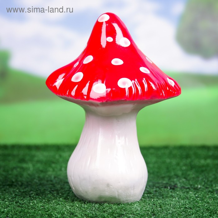 Садовая фигура "Мухомор", разноцветная, керамика, 27 см
Садовая фигура "Мухомор", разноцветная, керамика, 27 см