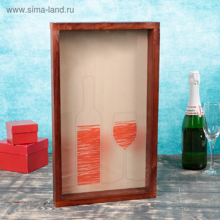 Накопитель для пробок, 48х28х5см, ХВОЯ, морёная с УФ стеклом
Накопитель для пробок, 48х28х5см, ХВОЯ, морёная с УФ стеклом