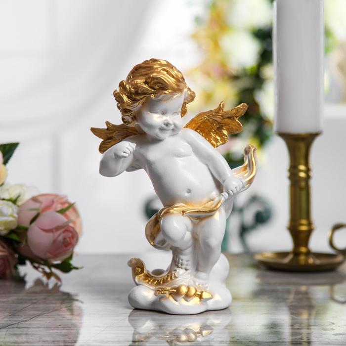 Сувенир-статуэтка "Амур", бело-золотой, гипс, 22 см
Сувенир-статуэтка "Амур", бело-золотой, гипс, 22 см