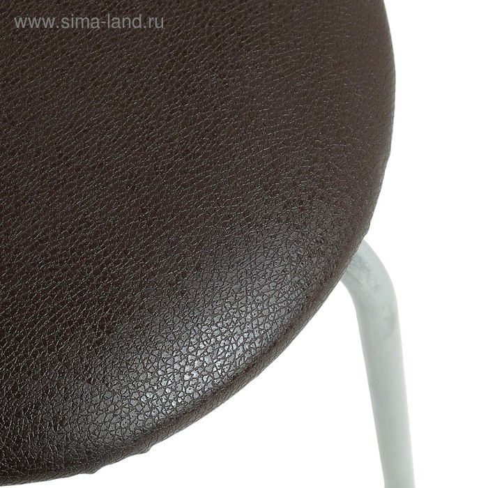 фото Табурет "эконом" серебристый металлик/коричневый клик мебель