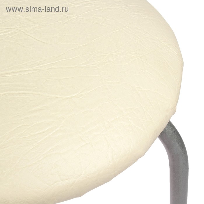 фото Табурет "эконом" серебристый металлик/молочный клик мебель
