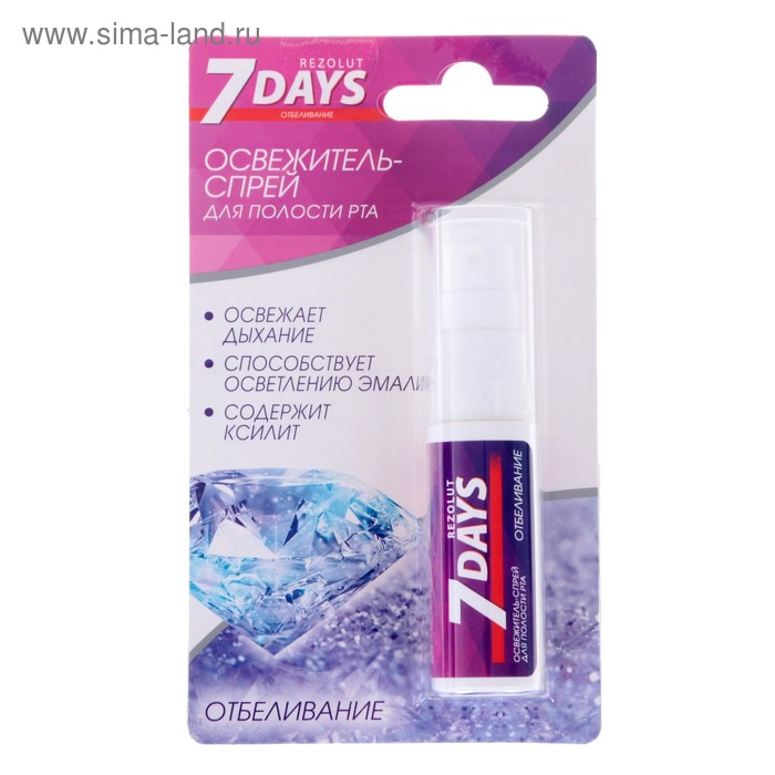Освежитель полости рта 7 Days Rezolut "Антитабак", 8 мл
Освежитель полости рта 7 Days Rezolut "Антитабак", 8 мл
