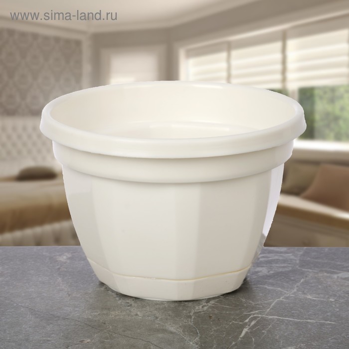 Горшок с поддоном «Ника», 680 мл, цвет белый
Горшок с поддоном «Ника», 680 мл, цвет белый