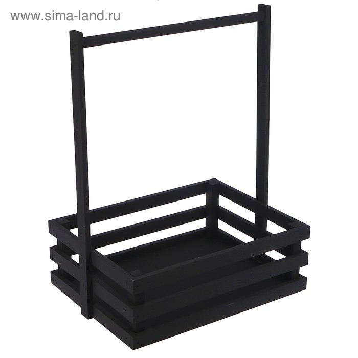 Кашпо деревянное 30×23×40 см "Classic", трёхреечное, с ручкой, серый тёмный Дарим Красиво 
Кашпо деревянное 30×23×40 см "Classic", трёхреечное, с ручкой, серый тёмный Дарим Красиво