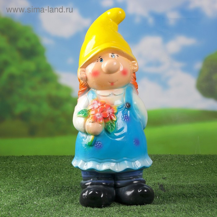 Садовая фигура "Гном девочка с цветами" 13,5х17х40 см МИКС
Садовая фигура "Гном девочка с цветами" 13,5х17х40 см МИКС
