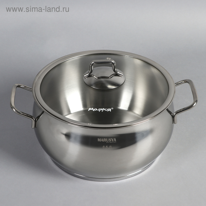 Кастрюля «Сфера», 6,5 л, d=24 см, h=14 см, стеклянная крышка 
Кастрюля «Сфера», 6,5 л, d=24 см, h=14 см, стеклянная крышка