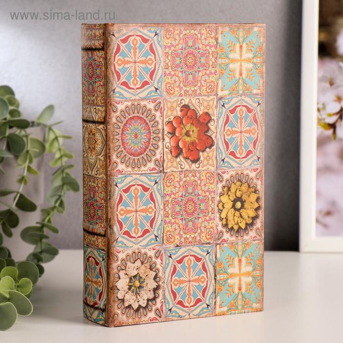 Сейф-книга дерево "Цветочные узоры на восточном ковре" кожзам 21х13х5 см
Сейф-книга дерево "Цветочные узоры на восточном ковре" кожзам 21х13х5 см
