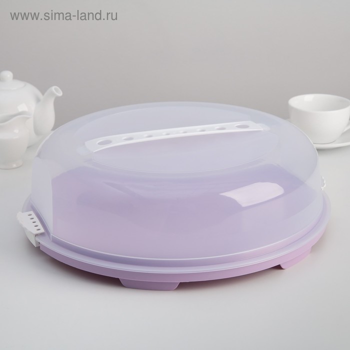 Блюдо для торта и пирожных, d=34 см, с крышкой, цвет МИКС
Блюдо для торта и пирожных, d=34 см, с крышкой, цвет МИКС