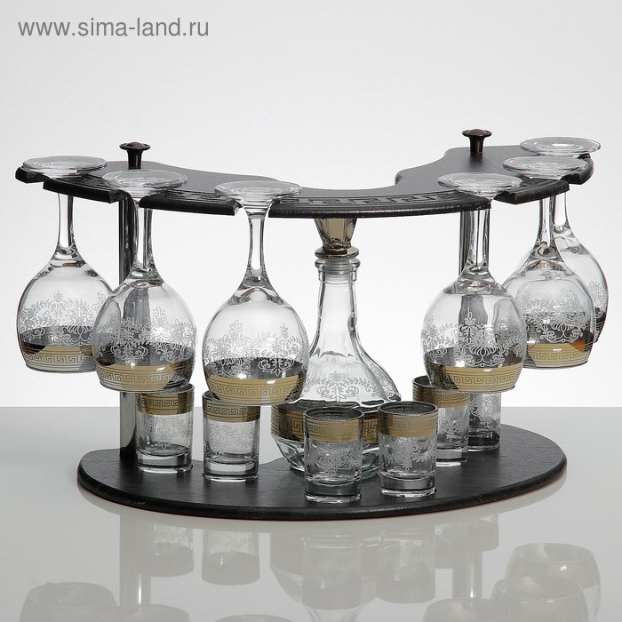 Мини-бар 13 предметов фужеров, графин 500 мл, стопка 50 мл, бокал 240 мл
Мини-бар 13 предметов фужеров, графин 500 мл, стопка 50 мл, бокал 240 мл