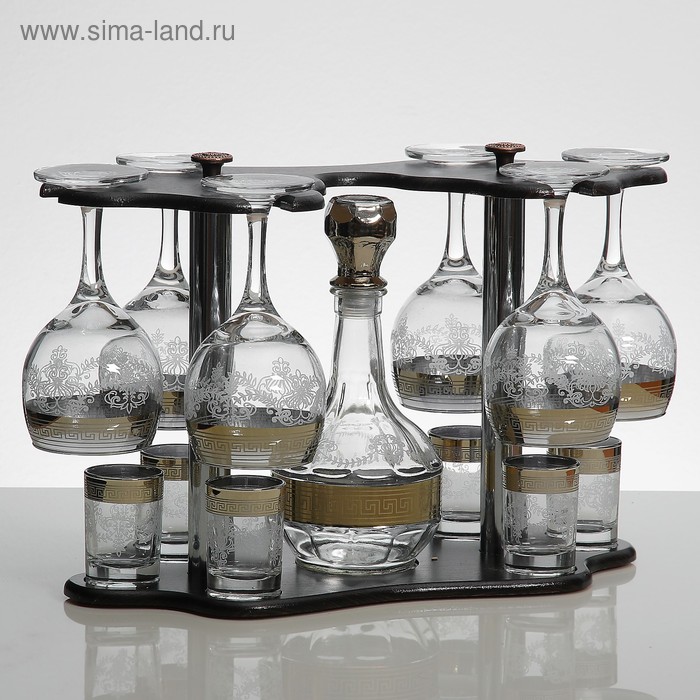Мини-бар 13 предметов фужеры + графин 500 мл + стопка 50 мл
Мини-бар 13 предметов фужеры + графин 500 мл + стопка 50 мл