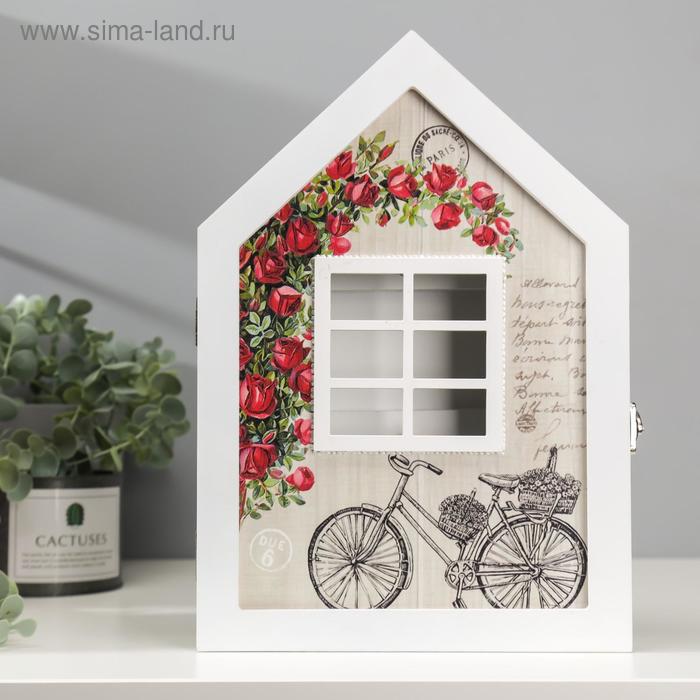 Ключница дерево "Велосипед в саду" белая 30х21х5,3 см
Ключница дерево "Велосипед в саду" белая 30х21х5,3 см