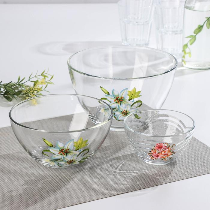 Набор салатников "Букеты", 3 шт: 11 см (215 мл), 15,8 см (450 мл), 18,8 см (925 мл), МИКС
Набор салатников "Букеты", 3 шт: 11 см (215 мл), 15,8 см (450 мл), 18,8 см (925 мл), МИКС