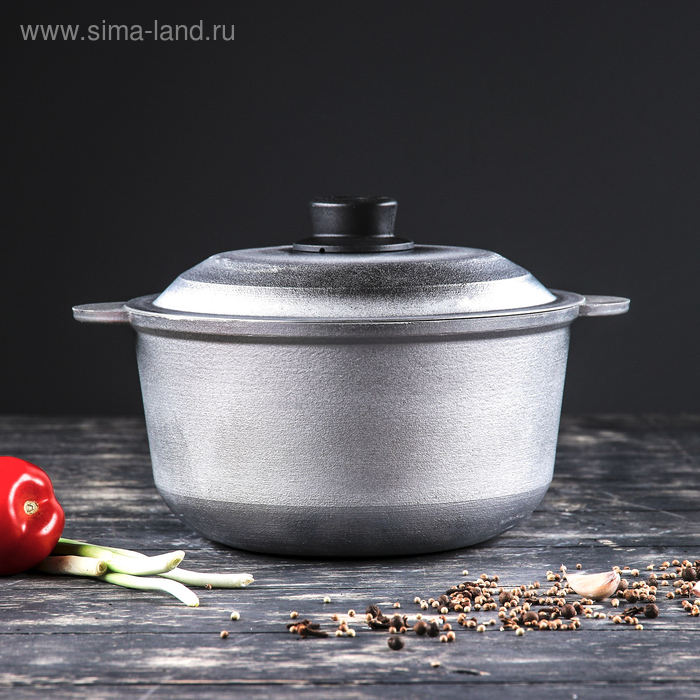 Казан алюминиевый "Охотничий", с крышкой, без дужки, 4.5 л
Казан алюминиевый "Охотничий", с крышкой, без дужки, 4.5 л