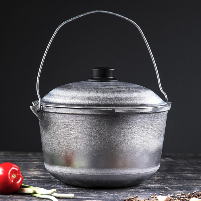 Казан алюминиевый "Походный", с крышкой и дужкой, 7 л
Казан алюминиевый "Походный", с крышкой и дужкой, 7 л