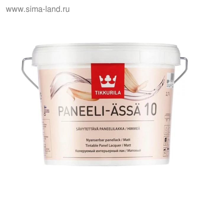 Лак интерьерный для внутренних работ Тиккурила Панели-Ясся EP 10 матовый 0,9л
Лак интерьерный для внутренних работ Тиккурила Панели-Ясся EP 10 матовый 0,9л