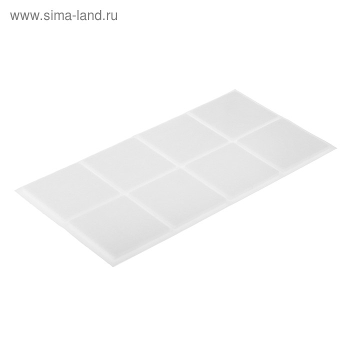 фото Накладка мебельная tundra, 40 х 40 мм, квадратная, белая, 8 шт.