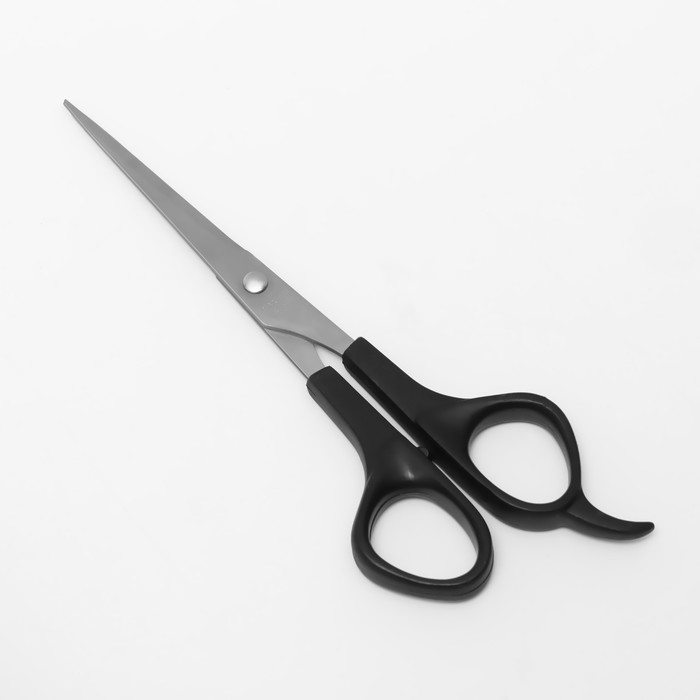 фото Ножницы парикмахерские с упором, лезвие — 6,5 см, цвет чёрный queen fair