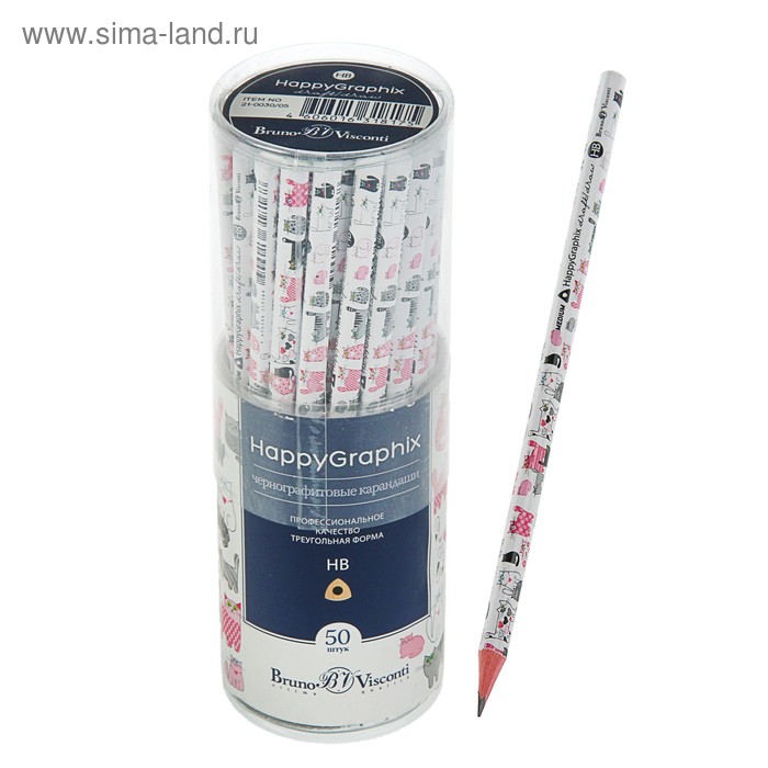 Карандаш чернографитный 2 мм HappyGraphix «Розовые котята», НВ, трёхгранный
Карандаш чернографитный 2 мм HappyGraphix «Розовые котята», НВ, трёхгранный