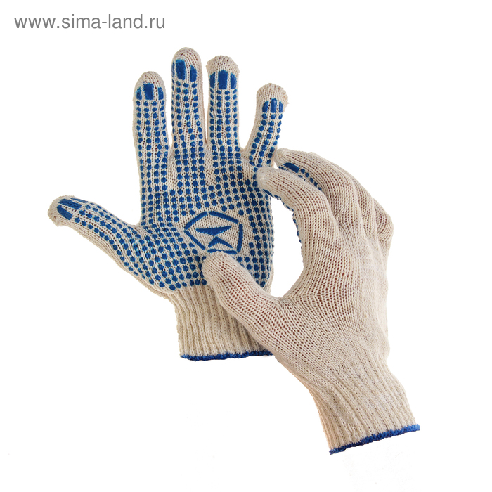 Перчатки, х/б, вязка 7 класс, 5 нитей, размер 9, с ПВХ точками, белые 
Перчатки, х/б, вязка 7 класс, 5 нитей, размер 9, с ПВХ точками, белые