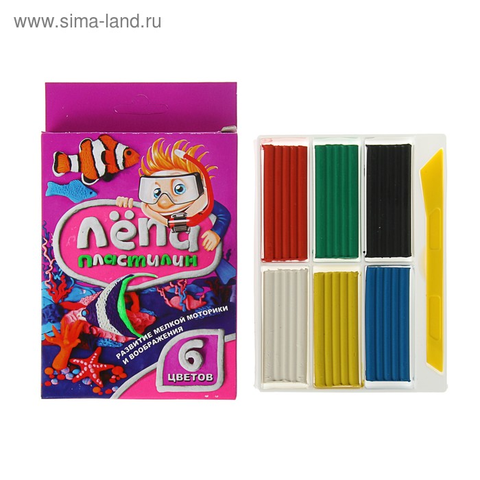 Пластилин GLOBUS "Лёпа", 6 цветов, 120 г
Пластилин GLOBUS "Лёпа", 6 цветов, 120 г