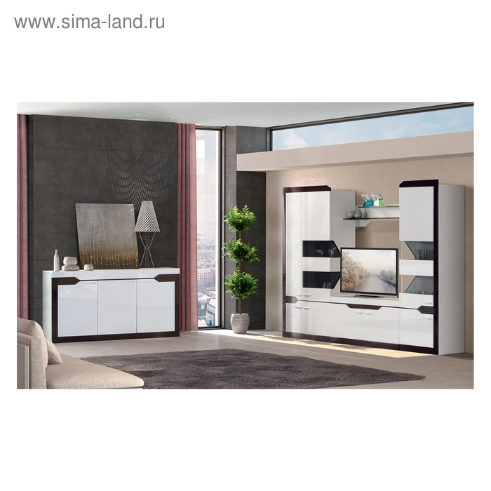 Гостиная "Ронда 2", 4602х1900х396 мм, модули 307, 306, 304, 303, 301, белый/венге
Гостиная "Ронда 2", 4602х1900х396 мм, модули 307, 306, 304, 303, 301, белый/венге