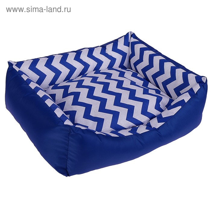 Лежанка "Зиг-заг", 45 х 35 х 13 см, синяя
Лежанка "Зиг-заг", 45 х 35 х 13 см, синяя
