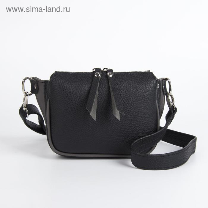 Сумка поясная, отдел на молнии, регулируемый ремень, цвет чёрный 
Сумка поясная, отдел на молнии, регулируемый ремень, цвет чёрный
