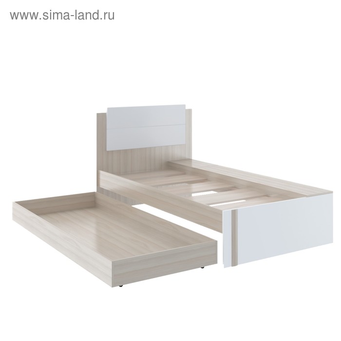 фото Кровать walker, 800х2000, ясень шимо светлый/белый