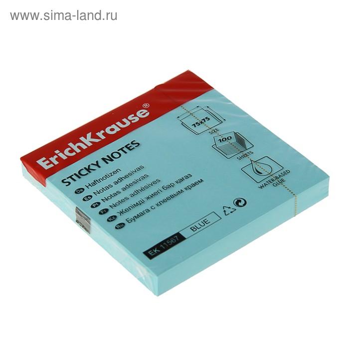 Блок бумаги с липким краем ErichKrause Pastel, 75 х 75 мм, 100 листов, голубой
Блок бумаги с липким краем ErichKrause Pastel, 75 х 75 мм, 100 листов, голубой