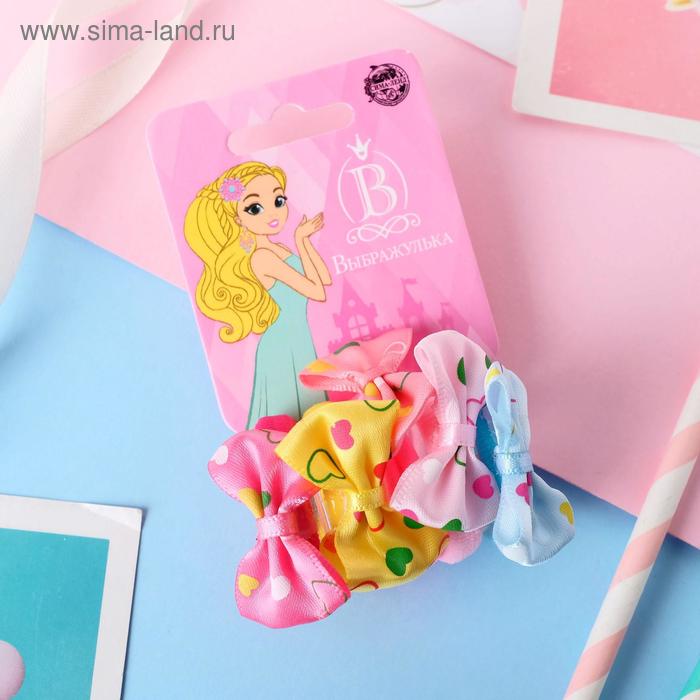 Резинка для волос "Бантик" (набор 5 шт) сердца, микс 
Резинка для волос "Бантик" (набор 5 шт) сердца, микс