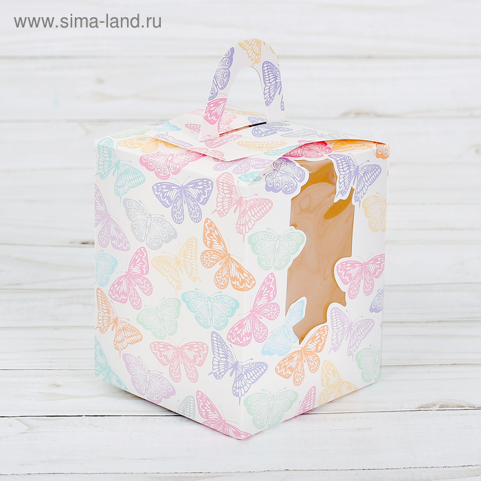 Складная коробка под один капкейк «Бабочки», 9 × 9 × 11 см
Складная коробка под один капкейк «Бабочки», 9 × 9 × 11 см