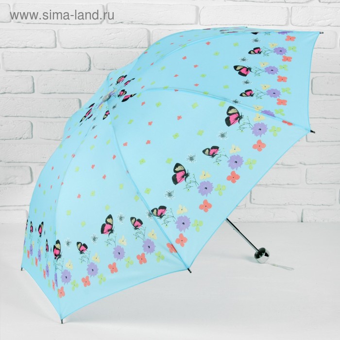 Зонт механический «Весенняя полянка», 4 сложения, 8 спиц, R = 49 см, цвет голубой
Зонт механический «Весенняя полянка», 4 сложения, 8 спиц, R = 49 см, цвет голубой
