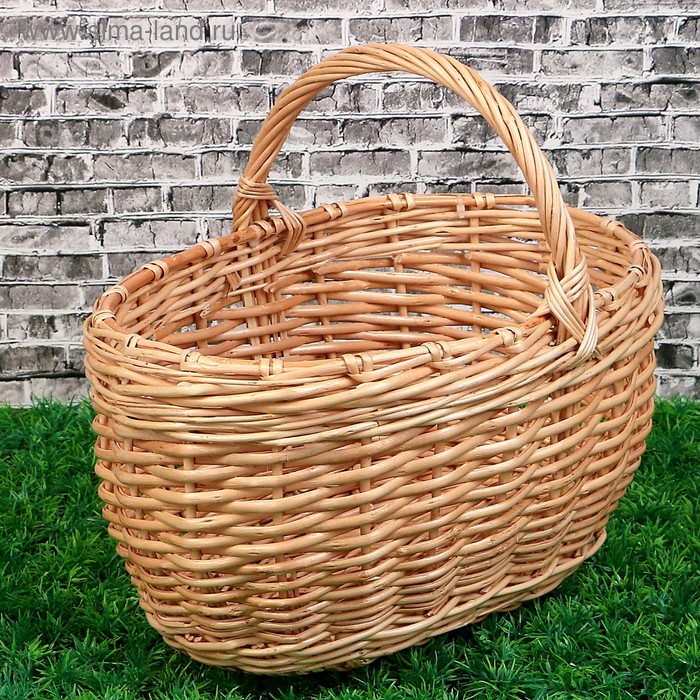 фото Корзина «грибная», №1, с обруча, 34х24х20/32 см, 10 л, лоза