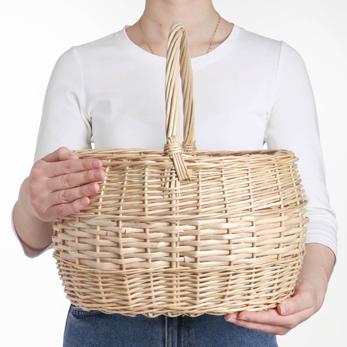 фото Корзина «грибная», №2, 34×28×37 см, 10 л, ручное плетение, лоза