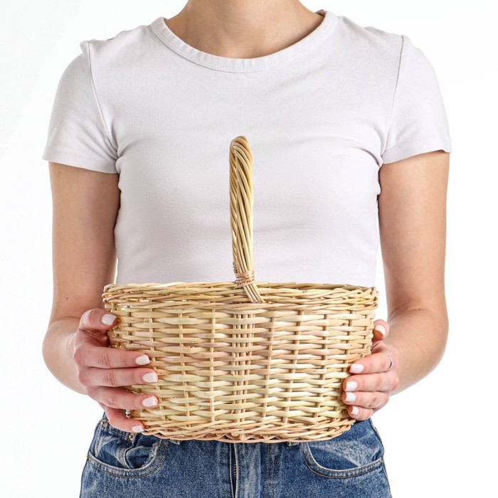 фото Корзина «детская», дно: 15×20 см, верх: 25х21 см, h=14/26 см, лоза